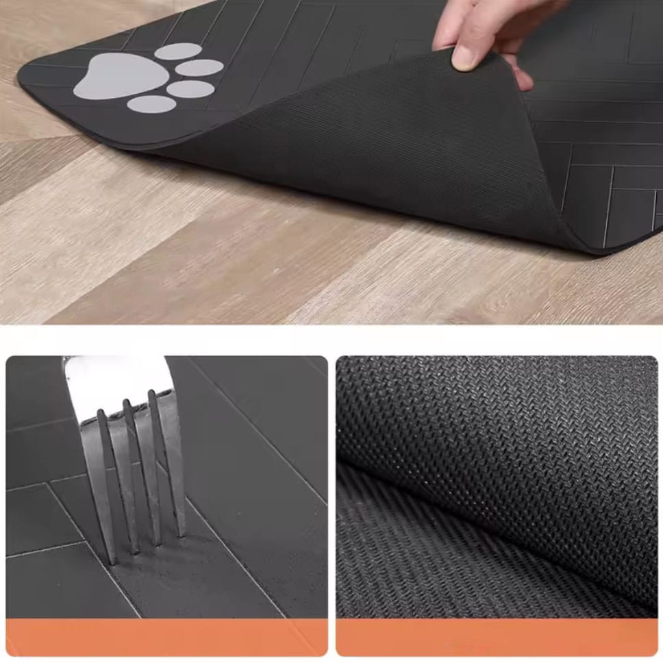 MATA POD MISKĘ MISKI DLA PSA KOTA WODOODPORNA XXL 70X60CM - obrazek 3