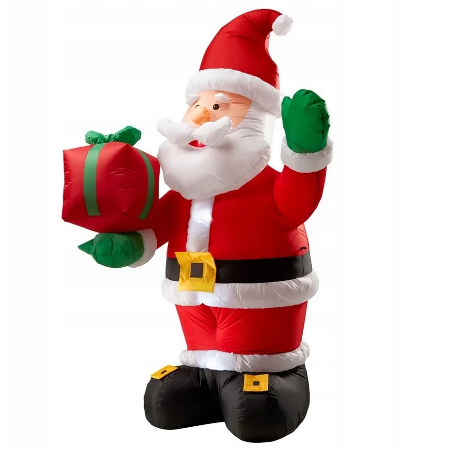 MIKOŁAJ DMUCHANY LED SAMOPOMPUJĄCY NA ZEWNĄTRZ XXL 240CM - obrazek 2