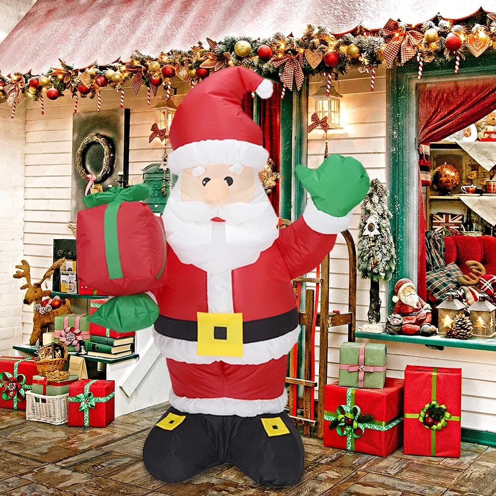 MIKOŁAJ DMUCHANY LED SAMOPOMPUJĄCY NA ZEWNĄTRZ XXL 240CM - obrazek 7