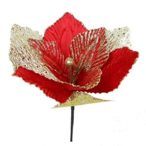 KWIATY NA STROIK GWIAZDA BETLEJEMSKA BUKIET SZTUCZNA POINSECJA OZDOBA ŚWIĄTECZNA 34CM