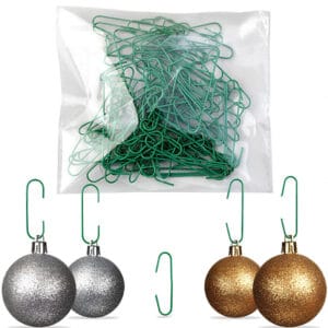 HACZYKI DO ZAWIESZANIA BOMBEK ZAWIESZKI CHOINKOWE WIESZAKI METALOWE ZIELONE 35MM 75SZT