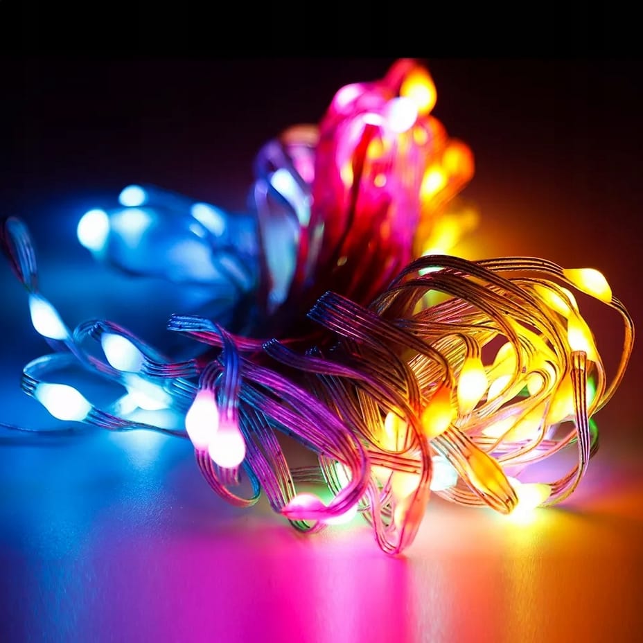 LAMPKI CHOINKOWE 50 LED RGB WIFI SMART USB APLIKACJA TAŚMA MULTIKOLOR 5M - obrazek 3