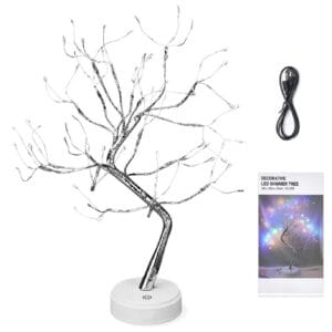 ŚWIECĄCE DRZEWKO ŚWIĄTECZNE 108 LED BONSAI LAMPKA NOCNA PROGRAMATOR MULTIKOLOR DEKORACJA OZDOBA 50CM