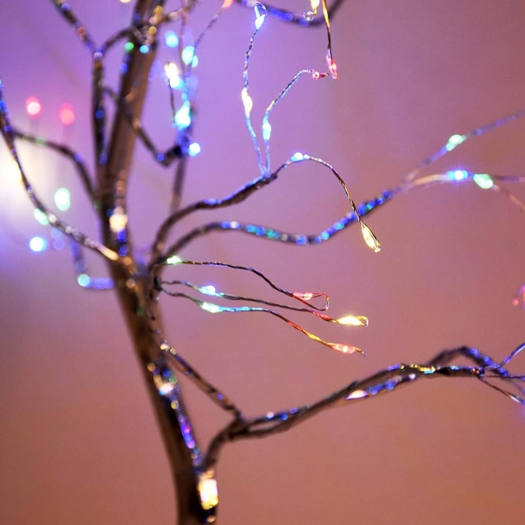 ŚWIECĄCE DRZEWKO ŚWIĄTECZNE 108 LED BONSAI LAMPKA NOCNA PROGRAMATOR MULTIKOLOR DEKORACJA OZDOBA 50CM - obrazek 4