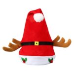 CZAPKA ŚWIĘTEGO MIKOŁAJA CZERWONA Z ROGAMI RENIFERA PRZEBRANIE STRÓJ KOSTIUM ŚWIĄTECZNY OZDOBA ŚWIĄTECZNA