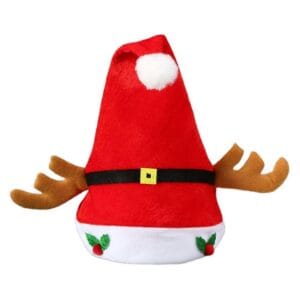 CZAPKA ŚWIĘTEGO MIKOŁAJA CZERWONA Z ROGAMI RENIFERA PRZEBRANIE STRÓJ KOSTIUM ŚWIĄTECZNY OZDOBA ŚWIĄTECZNA