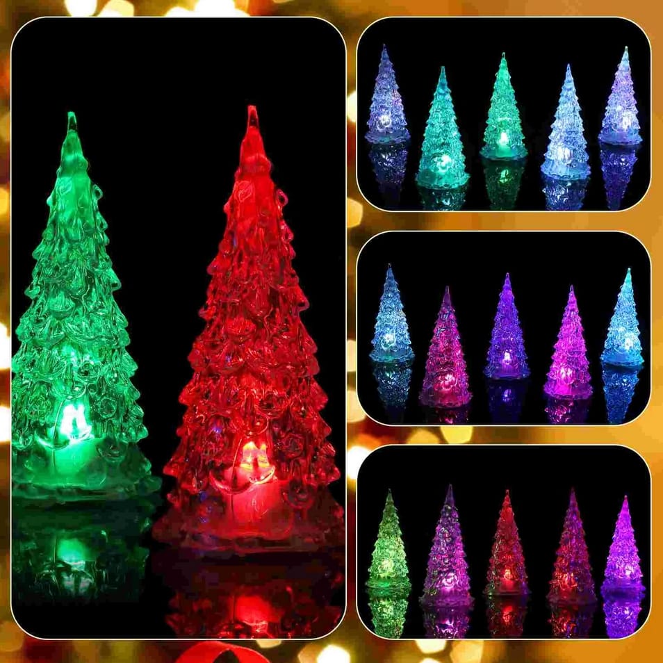 ŚWIECĄCA CHOINKA LED LAMPKA DEKORACYJNA FIGURKA DEKORACJA OZDOBA ŚWIĄTECZNA - obrazek 2