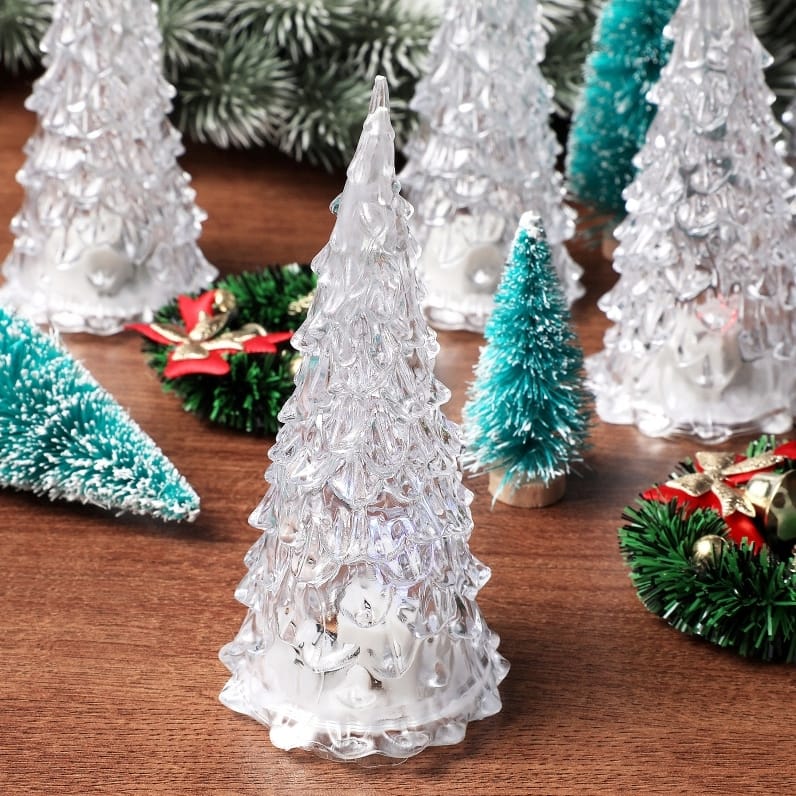 ŚWIECĄCA CHOINKA LED LAMPKA DEKORACYJNA FIGURKA DEKORACJA OZDOBA ŚWIĄTECZNA - obrazek 4