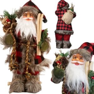 FIGURKA ŚWIĘTY MIKOŁAJ SKANDYNAWSKI PREZENT DEKORACJA OZDOBA ŚWIĄTECZNA 45CM