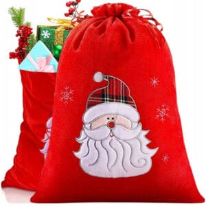 ŚWIĄTECZNY WOREK WÓR NA PREZENTY PREZENT MIKOŁAJA OZDOBA ŚWIĄTECZNA PREMIUM XL