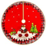 DYWANIK POD CHOINKĘ MATA DYWAN NA PREZENTY OKRĄGŁY DUŻY 80CM