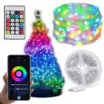 LAMPKI CHOINKOWE 50 LED RGB WIFI SMART USB APLIKACJA TAŚMA MULTIKOLOR 5M