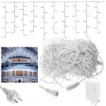 SOPLE 200 LED GRUBE ZEWNĘTRZNE LAMPKI BIAŁY ZIMNY IP44 PROGRAMATOR 8 FUNKCJI 9M PREMIUM