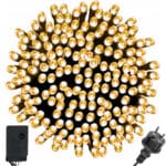 LAMPKI CHOINKOWE 1000 LED ZEWNĘTRZNE PROGRAMATOR 8 TRYBÓW BIAŁY CIEPŁY 50M PREMIUM