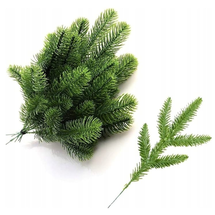GAŁĄZKA ŚWIERKU DEKORACJA NA ŚWIĘTA STROIK REALISTYCZNA CHOINKA SZTUCZNA OZDOBA ŚWIĄTECZNA 30SZT 28CM