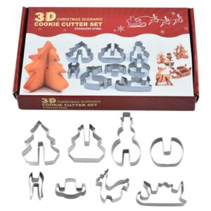 ŚWIĄTECZNE FOREMKI DO CIASTEK 3D 8SZT