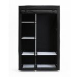 TEKSTYLNA SZAFA NA UBRANIA CZARNA