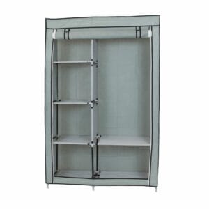 TEKSTYLNA SZAFA NA UBRANIA SZARA