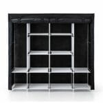 TEKSTYLNA SZAFA NA UBRANIA XXL CZARNA