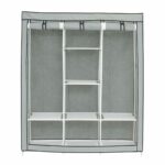 TEKSTYLNA SZAFA NA UBRANIA XL SZARA