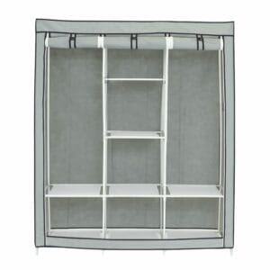 TEKSTYLNA SZAFA NA UBRANIA XL SZARA