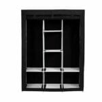 TEKSTYLNA SZAFA NA UBRANIA XL CZARNA