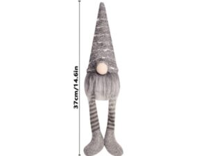 Świąteczny skrzat dekoracyjny szary