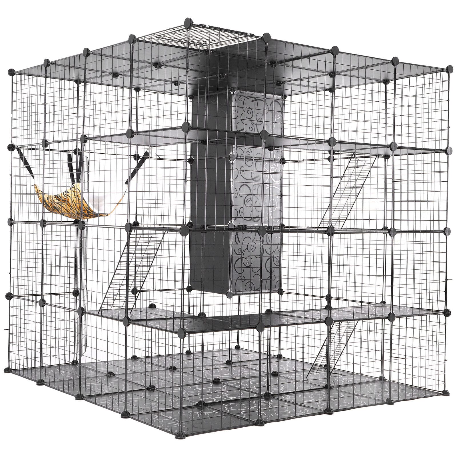 KOJEC KLATKA WYBIEG ZAGRODA DLA MAŁYCH ZWIERZĄT KRÓLIKÓW ŚWINKI KOTA PSA SZCZENIĄT 144X144X144CM - obrazek 4