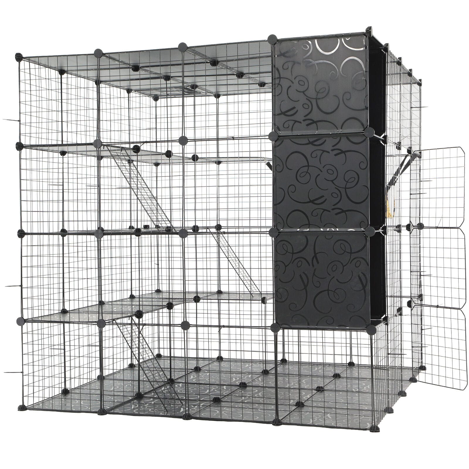 KOJEC KLATKA WYBIEG ZAGRODA DLA MAŁYCH ZWIERZĄT KRÓLIKÓW ŚWINKI KOTA PSA SZCZENIĄT 144X144X144CM - obrazek 6