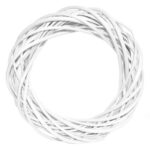 WIANEK WIKLINOWY BIAŁY PLECIONY WIKLINA STROIK DEKORACJA OZDOBA ŚWIĄTECZNA 1SZT 35CM