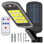 LAMPA SOLARNA ULICZNA 144 LED Z CZUJNIKIEM RUCHU ZMIERZCHU PILOT PREMIUM 500W