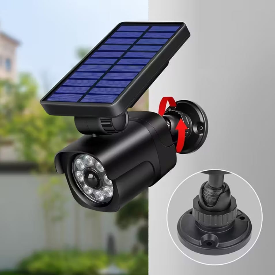 ATRAPA KAMERY ZEWNĘTRZNEJ SOLARNA LED LAMPA LAMPKA Z CZUJNIKIEM RUCHU ZMIERZCHU - obrazek 5