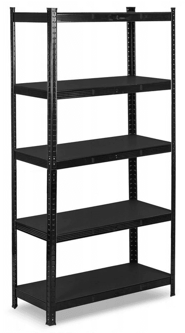 REGAŁ METALOWY MAGAZYNOWY GARAŻOWY CZARNY ALL BLACK 5 PÓŁEK 875KG 180X90X40