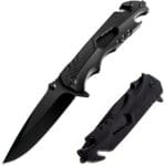 NÓŻ SKŁADANY SCYZORYK RATOWNICZY TAKTYCZNY WIELOFUNKCYJNY 23CM