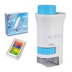 MIKROSKOP PRZENOŚNY MINI NAUKOWY OPTYCZNY EDUKACYJNY ZOOM 40X-160X ZESTAW