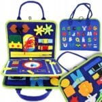 KSIĄŻECZKA MANIPULACYJNA SENSORYCZNA MONTESSORI TABLICA ZABAWKA EDUKACYJNA DLA DZIECI