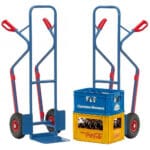 WÓZEK TRANSPORTOWY MAGAZYNOWY STALOWY MŁYNARKA PODWÓJNA PLATFORMA 300KG