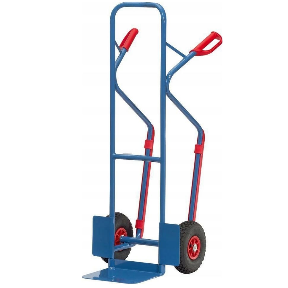 WÓZEK TRANSPORTOWY MAGAZYNOWY STALOWY MŁYNARKA PODWÓJNA PLATFORMA 300KG - obrazek 2