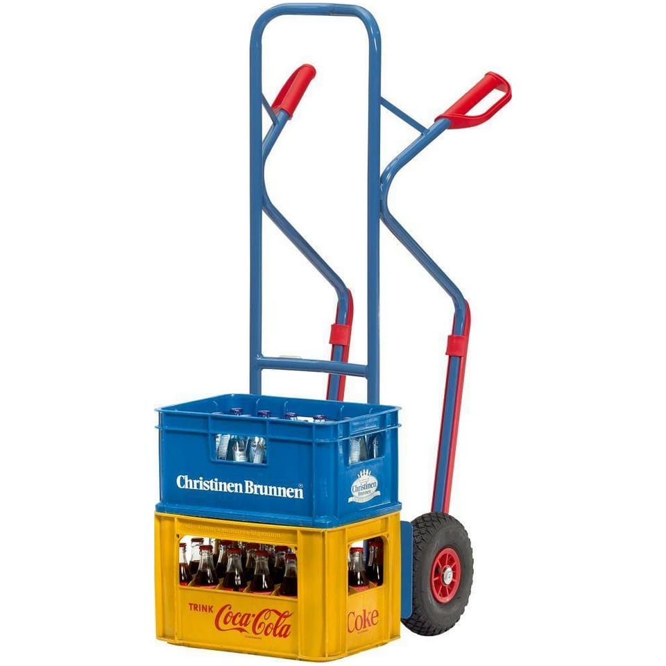WÓZEK TRANSPORTOWY MAGAZYNOWY STALOWY MŁYNARKA PODWÓJNA PLATFORMA 300KG - obrazek 3