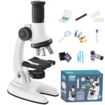 MIKROSKOP NAUKOWY OPTYCZNY LABORATORYJNY EDUKACYJNY 3 OBIEKTYWY ZOOM 100X-1200X ZESTAW