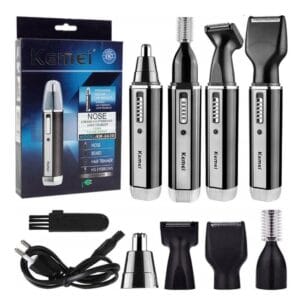 TRYMER DO NOSA USZU GOLENIA ZAROSTU WŁOSÓW BRODY GOLARKA MASZYNKA GRZEBIEŃ ZESTAW 4W1