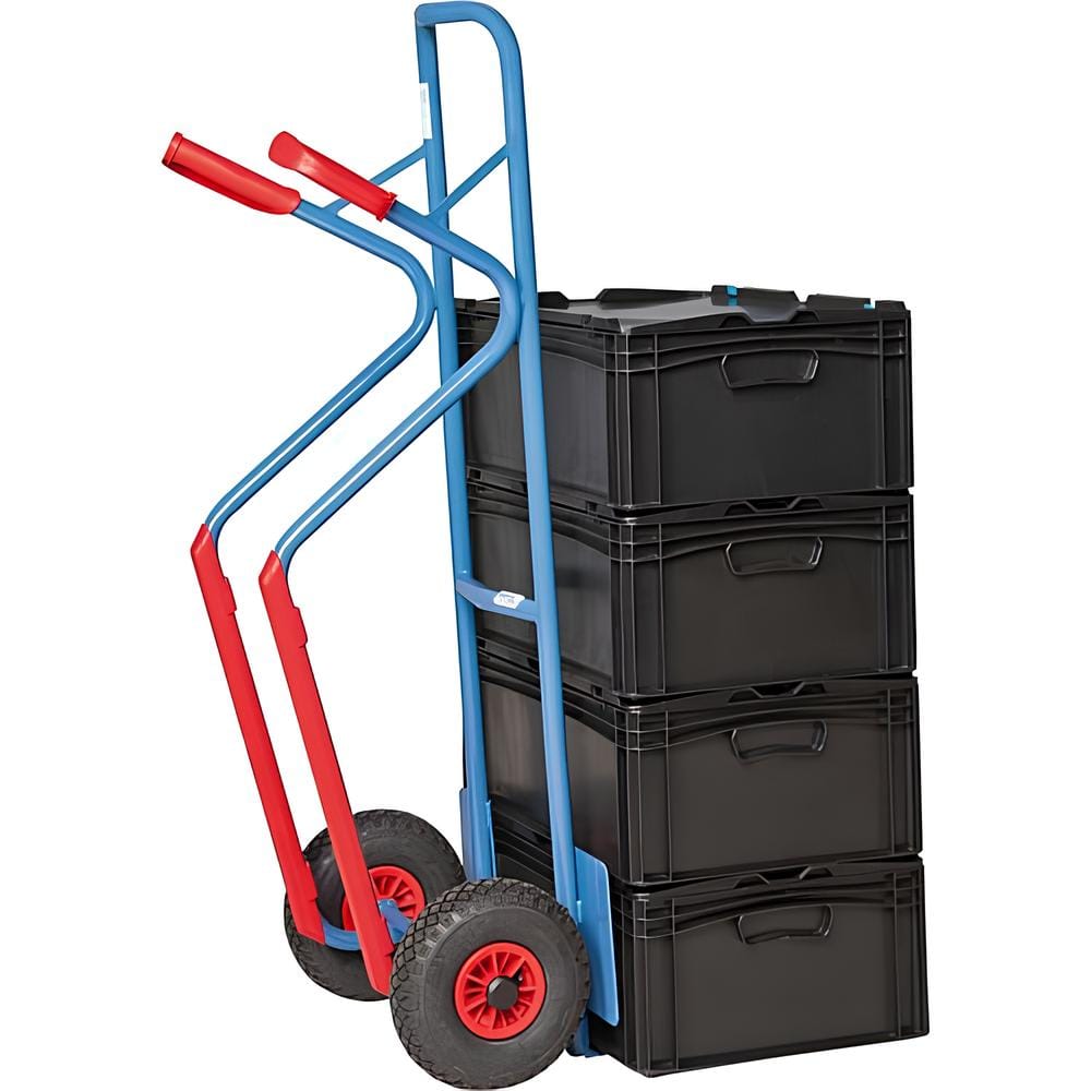WÓZEK TRANSPORTOWY MAGAZYNOWY STALOWY MŁYNARKA PODWÓJNA PLATFORMA 300KG - obrazek 6