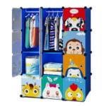 SZAFA MODUŁOWA SZAFKA REGAŁ MEBLE GARDEROBA PÓŁKI NIEBIESKA POJEMNA DUŻA 12 MODUŁÓW