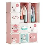 SZAFA MODUŁOWA SZAFKA REGAŁ MEBLE GARDEROBA PÓŁKI RÓŻOWA POJEMNA DUŻA 12 MODUŁÓW