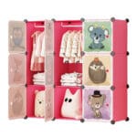 SZAFA MODUŁOWA SZAFKA REGAŁ MEBLE GARDEROBA PÓŁKI RÓŻOWA POJEMNA DUŻA 9 MODUŁÓW