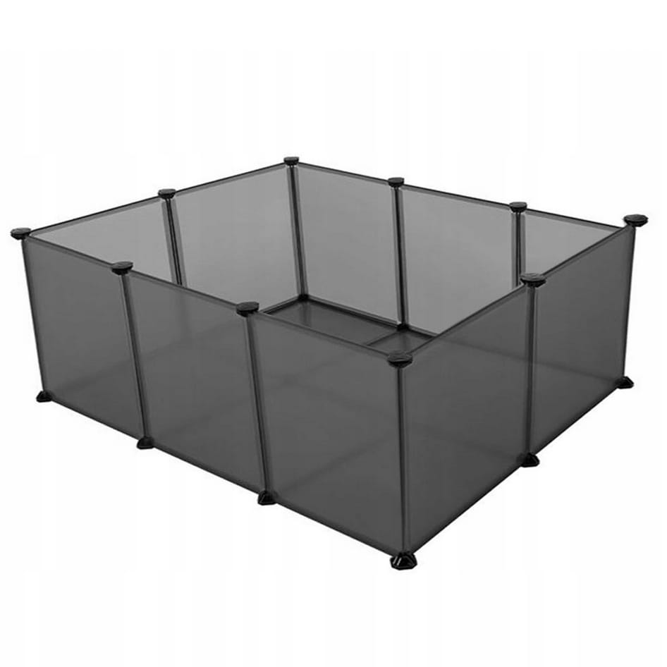 KOJEC KLATKA WYBIEG ZAGRODA DLA MAŁYCH ZWIERZĄT KRÓLIKÓW ŚWINKI KOTA PSA SZCZENIĄT CZARNY 72X105X45CM - obrazek 3