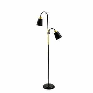 STOJĄCA LAMPA PODŁOGOWA 2xE27 195CM CZARNA