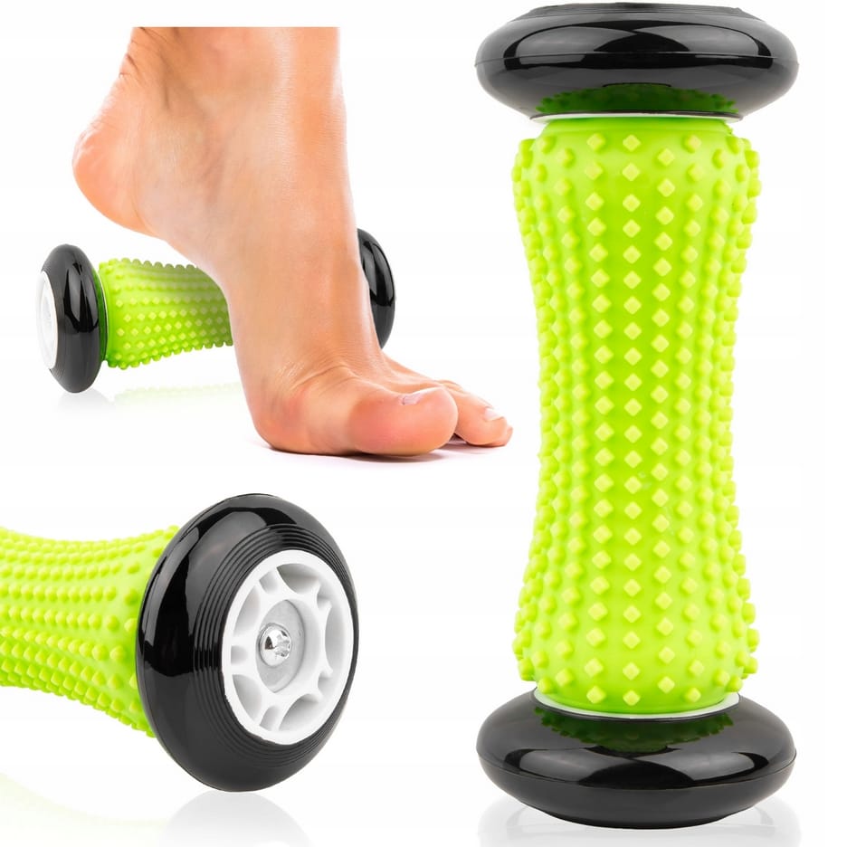 MASAŻER ROLLER NA OSTROGĘ PIĘTOWĄ ZAPALENIE POWIĘZI ROLKA DO REHABILITACJI