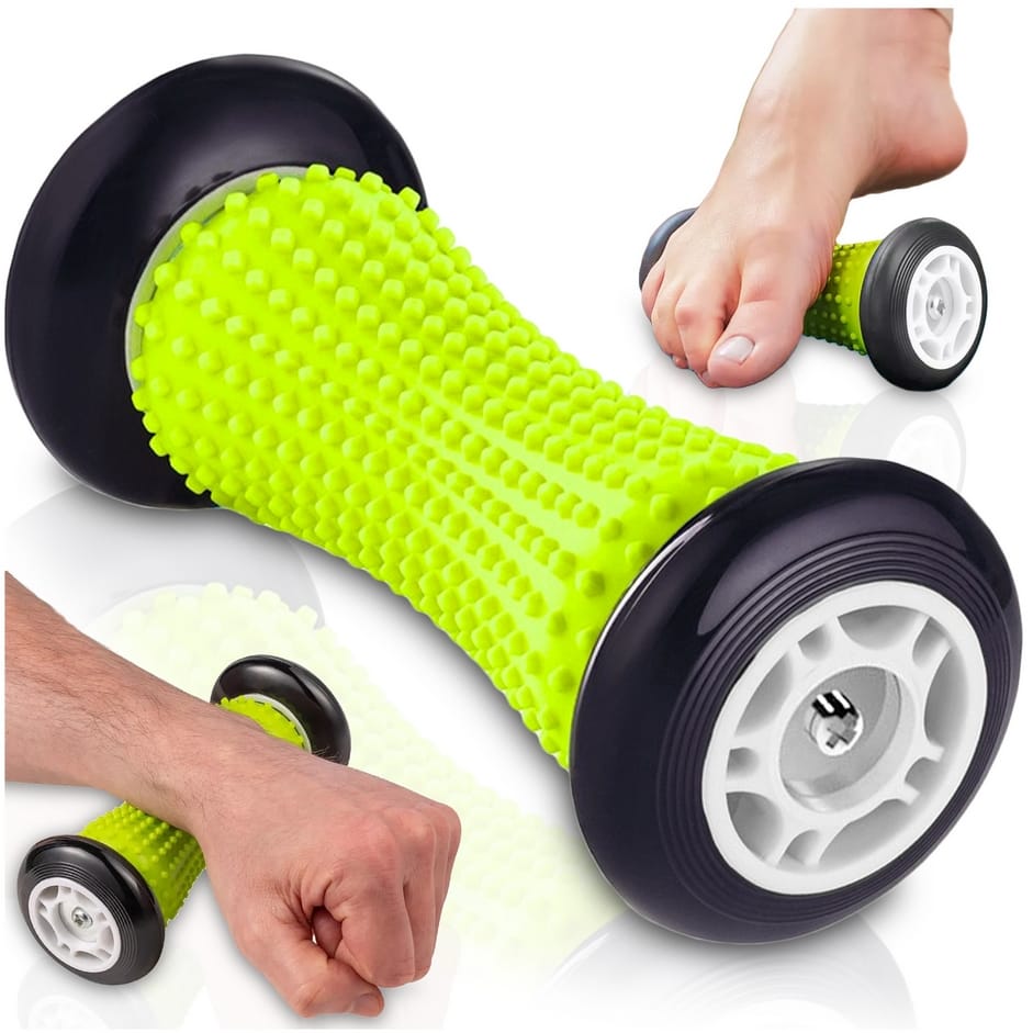 MASAŻER ROLLER NA OSTROGĘ PIĘTOWĄ ZAPALENIE POWIĘZI ROLKA DO REHABILITACJI - obrazek 2