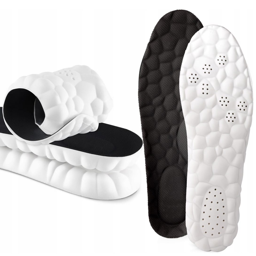 WKŁADKI DO BUTÓW OBUWIA CODZIENNEGO PRZEWIEWNE PIANKOWE MIĘKKIE 4D 1 PARA 43-44